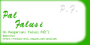 pal falusi business card